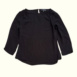 The Limited XS sheer 3/4 sleeve black blouse